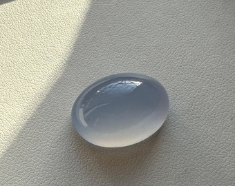 18.75ct Natur Chalcedon Oval cabochon, 20 mm × 14,5 mm Chalcedon oval lose für Schmuck