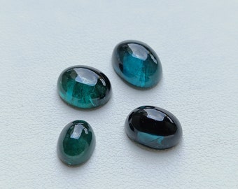 AAA natural blue green tourmaline oval, natural green blue tourmaline oval cabochon loose for jewelry