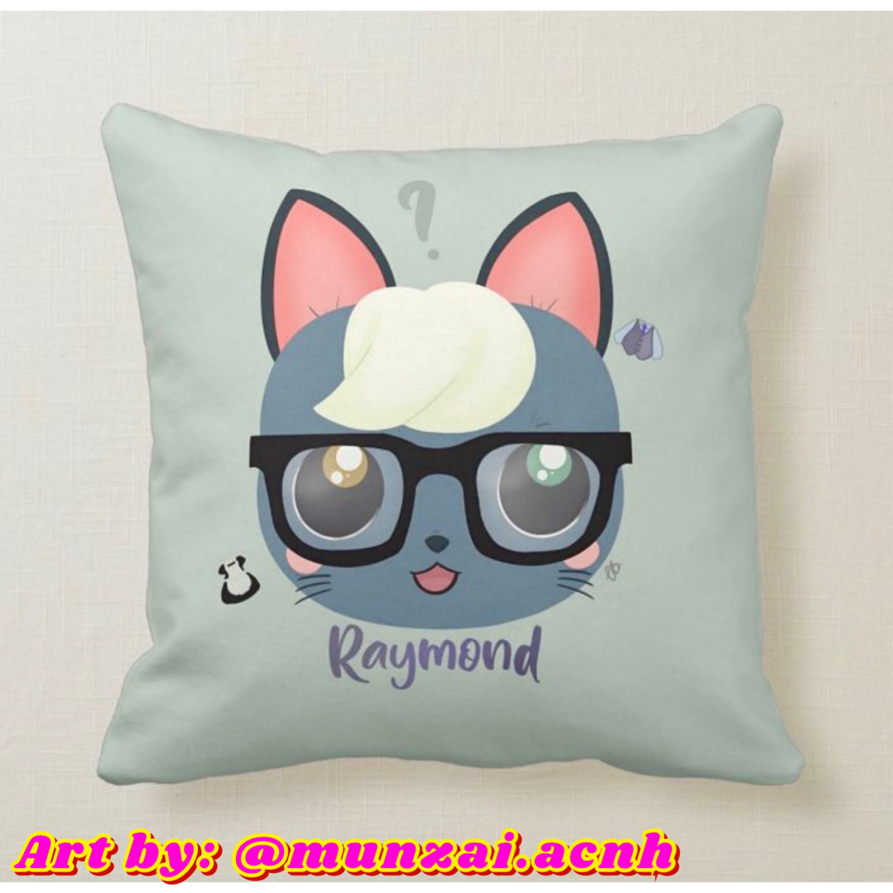 Animal Crossing Pillow Raymond 18x18 Decorative Pillow Etsy