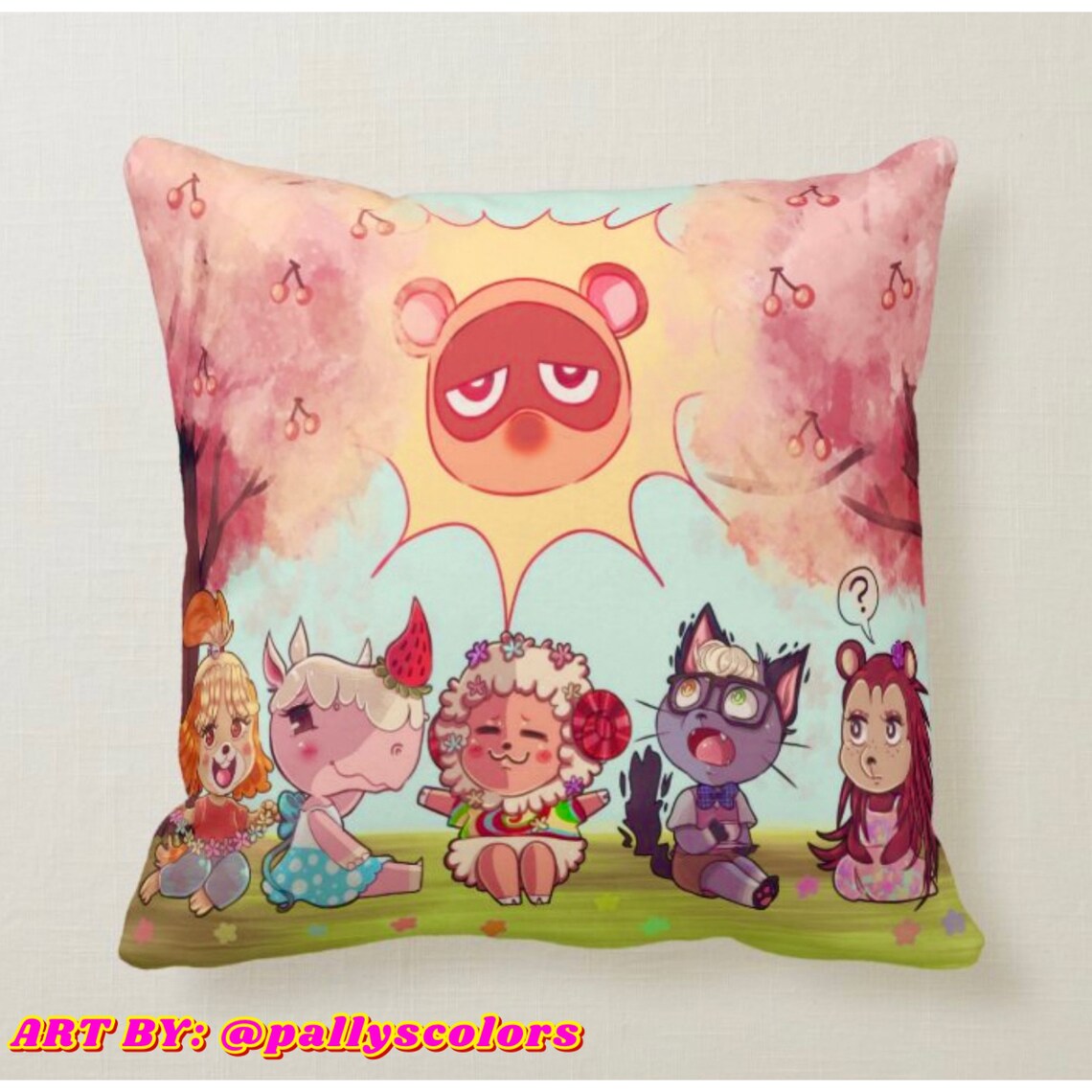 Animal Crossing Short Plush Pillow CASE 18x18 Decorative Etsy