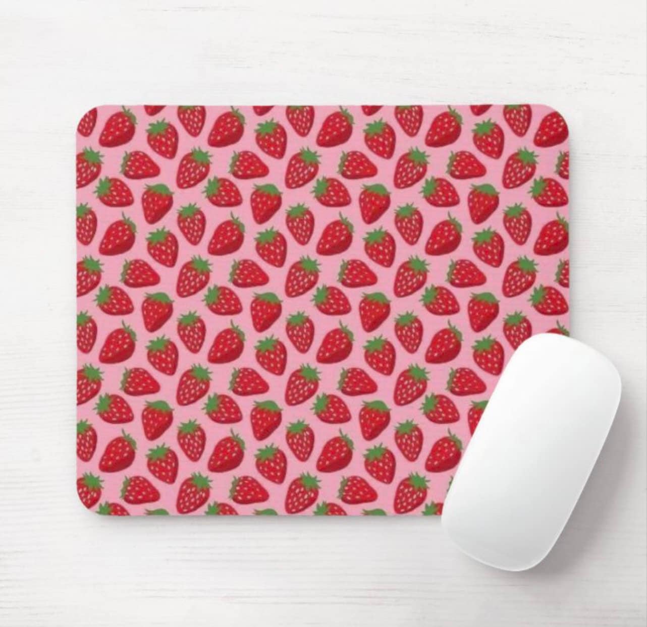 Kawaii strawberry fruit mousepad Etsy