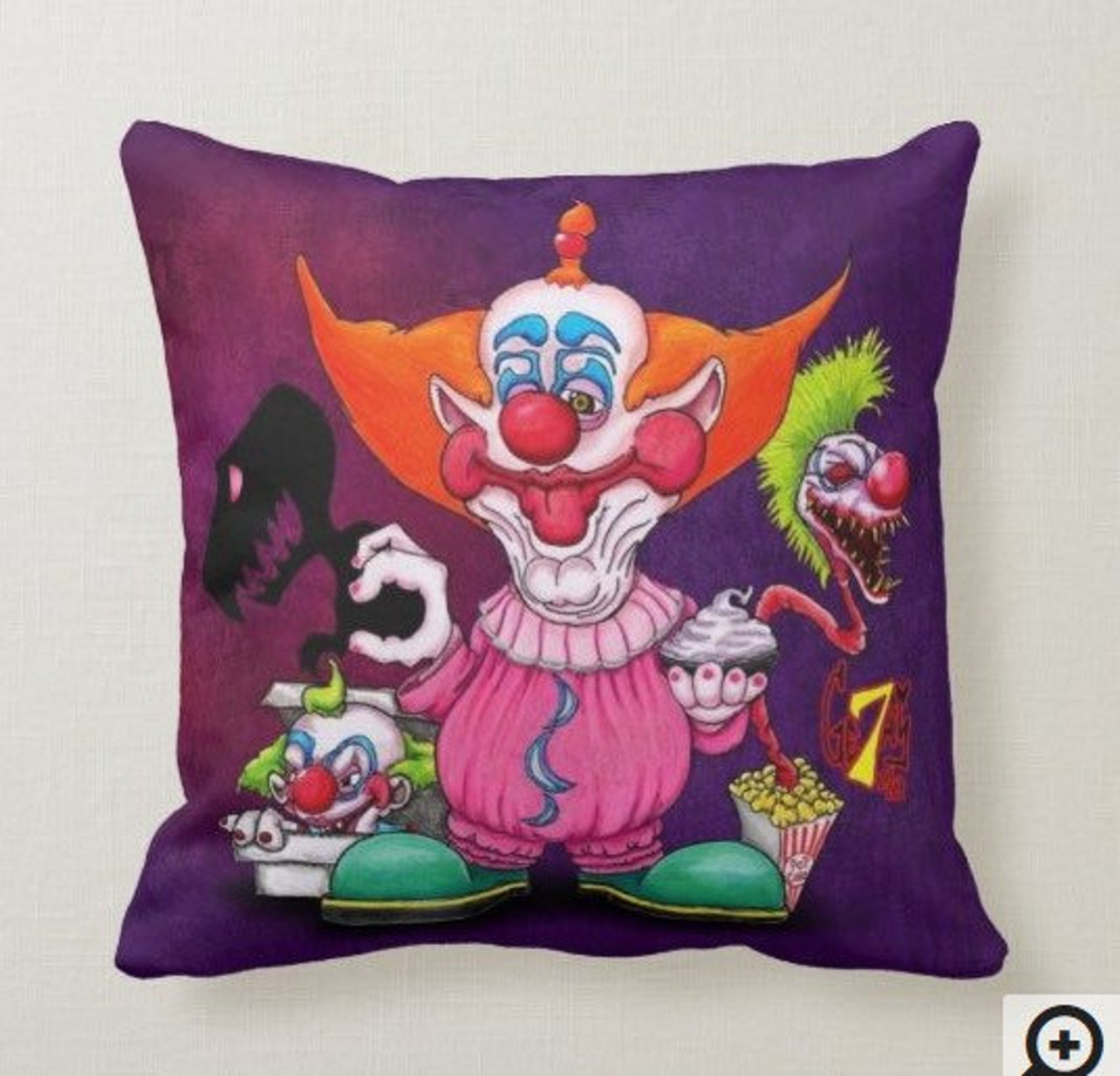 Killer Klown Pillows Horror Pillows Decorative Pillow Etsy