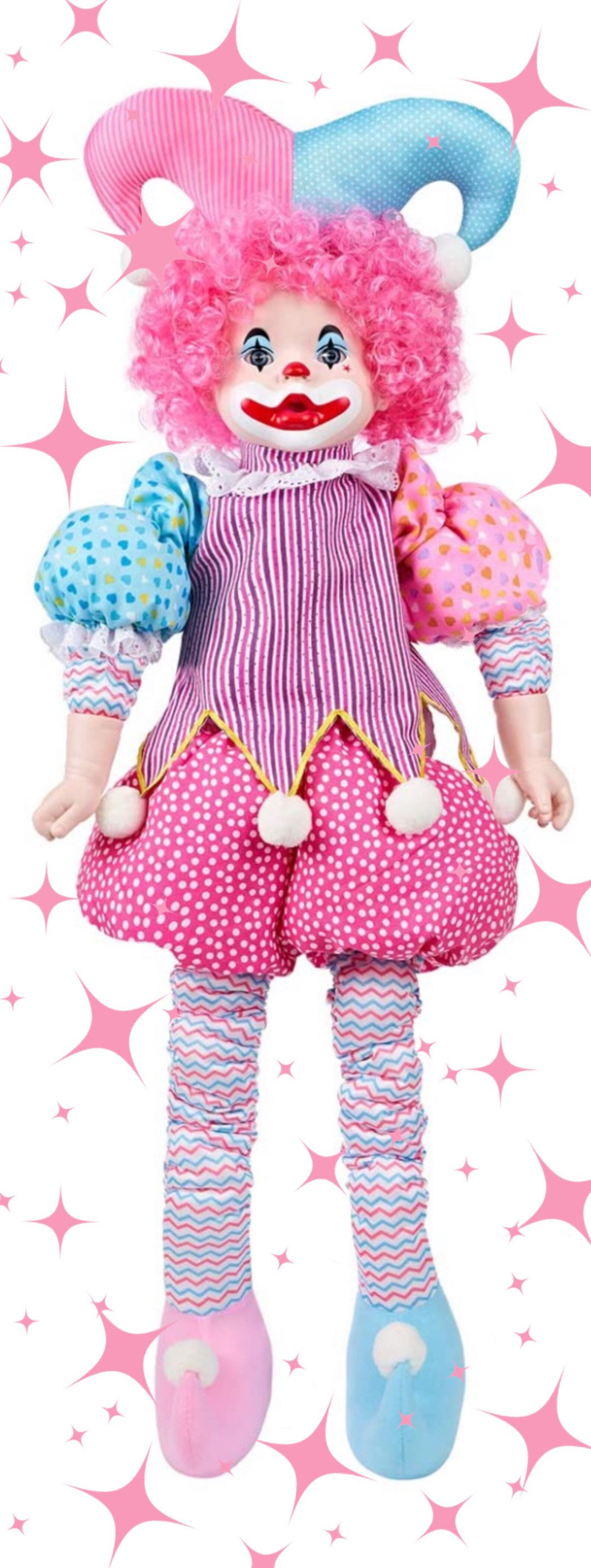 Pastel Clown Doll / Harlequin/ clown baby doll / Etsy