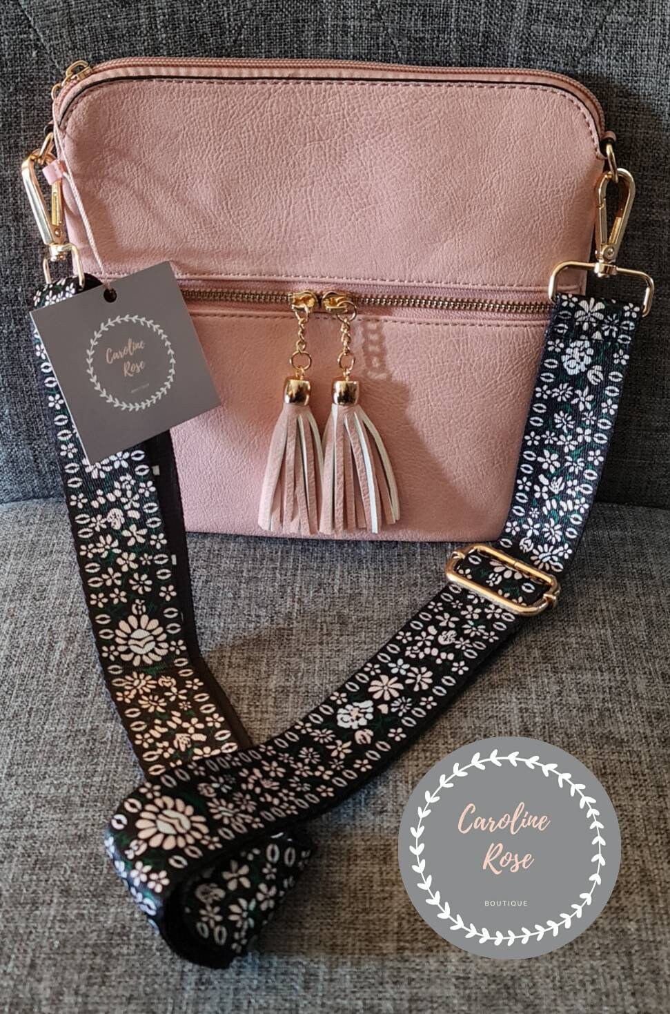 Pink Tassle Crossbody Bag with Changeable Strap Etsy