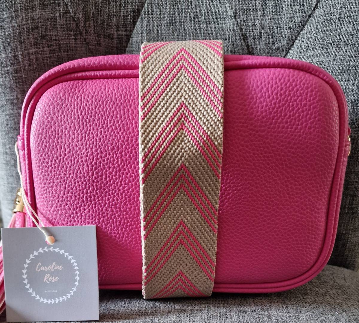 Crossbody Tassel Bag/camera Bag With Bright Changeable Strap Etsy UK