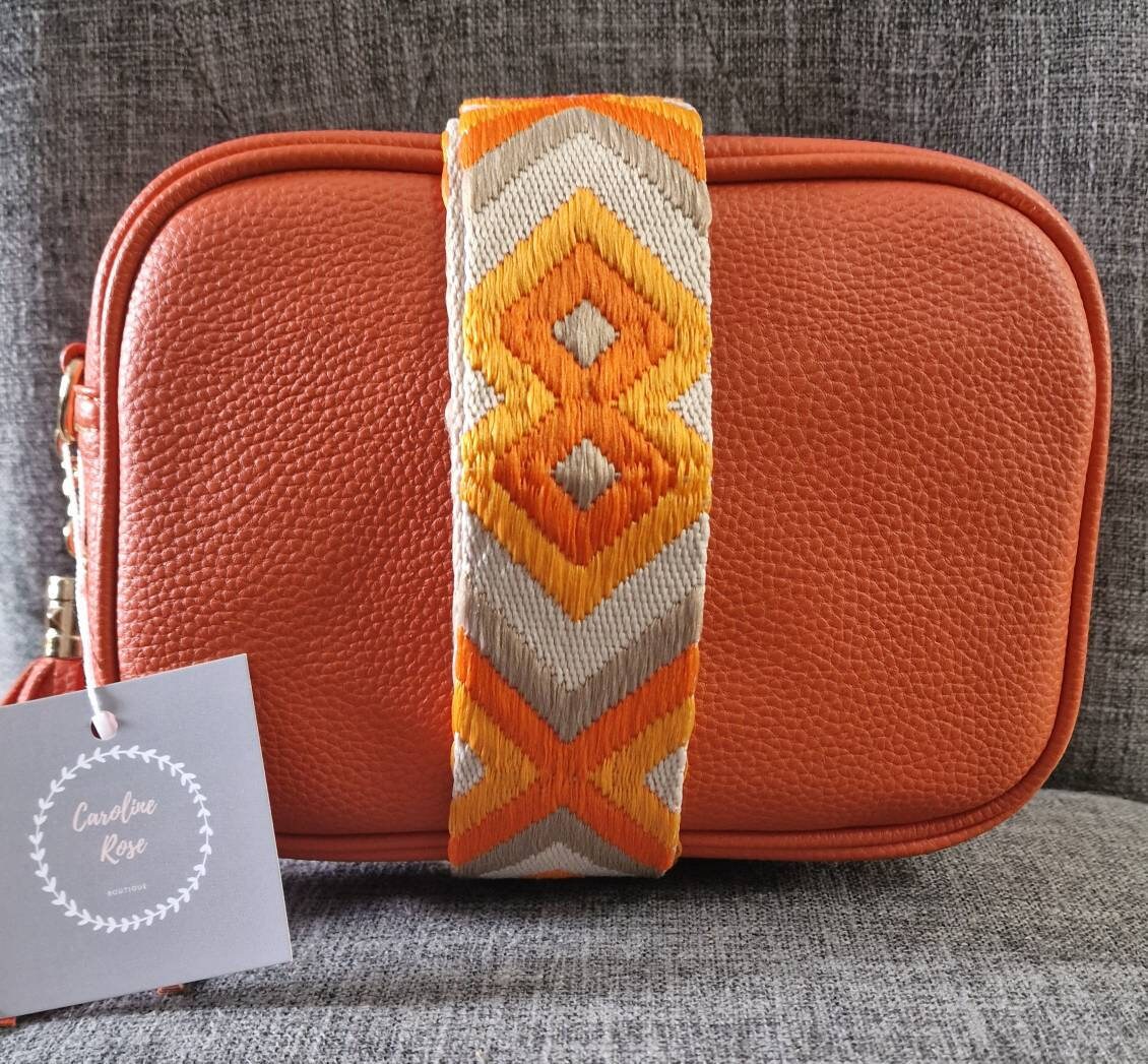 Crossbody Tassel Bag/camera Bag With Bright Changeable Strap Etsy UK