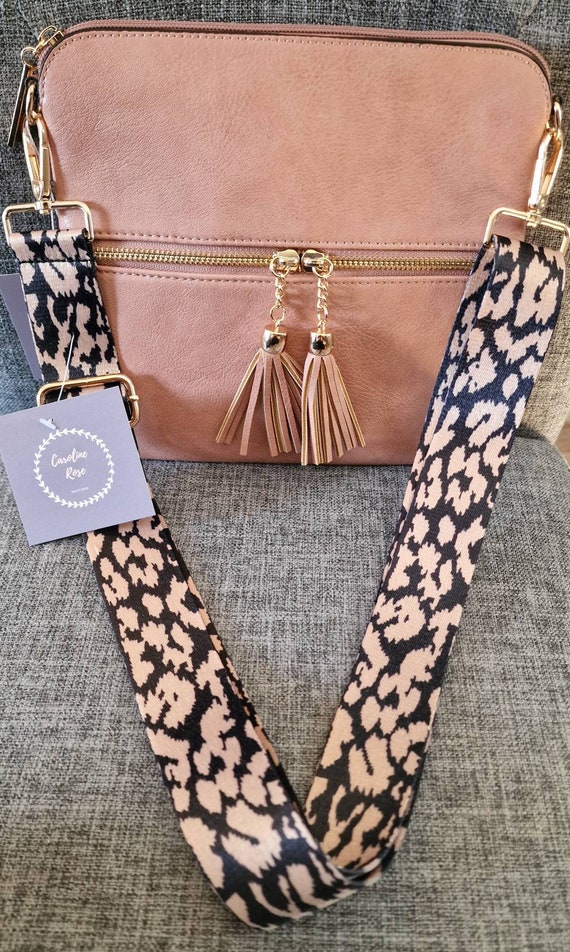 Dusky Pink Tassle Crossbody Bag With 