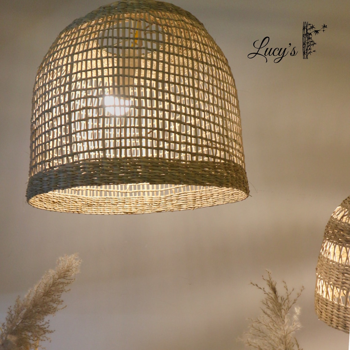 Ceiling Pendant Lampshade Seagrass Lighting Chandelier For Etsy