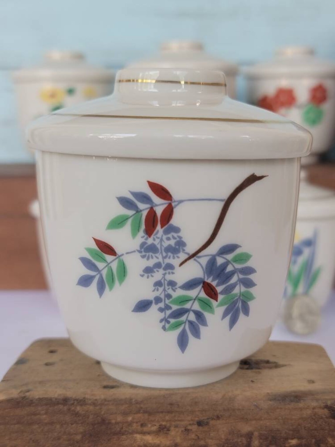 Set/6 Japanese Tachikichi Covered Porcelain Tea Cups Etsy