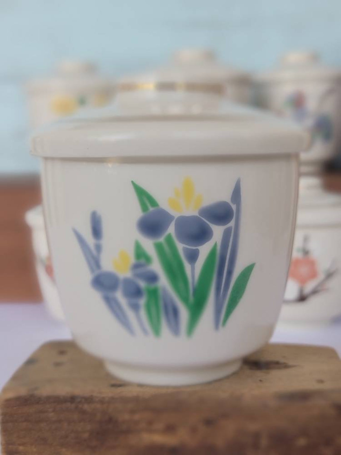 Set/6 Japanese Tachikichi Covered Porcelain Tea Cups Etsy