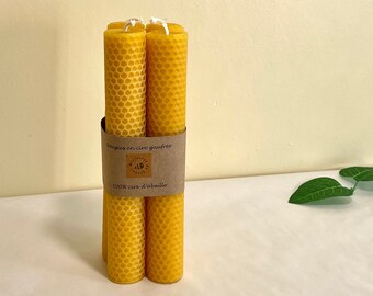 Lot De Bougies En Cire D'abeille 100% Naturelle - 20 Pièces Environ, 19 Cm De Haut, Idéales Pour Prière Ou Décoration - 5