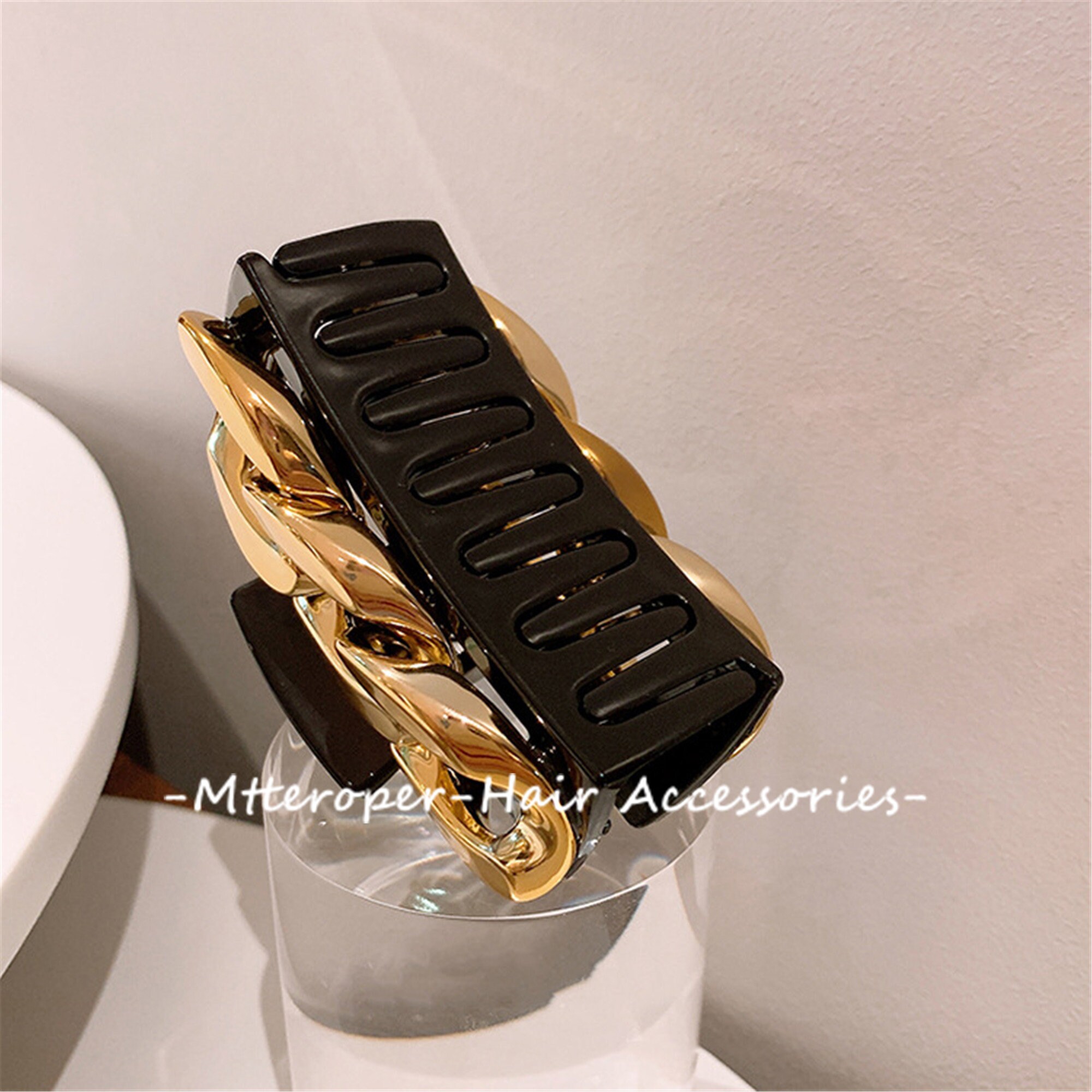 Metal Chain Claw Clip Big Hair Claw Clips Minimalism Claw Etsy