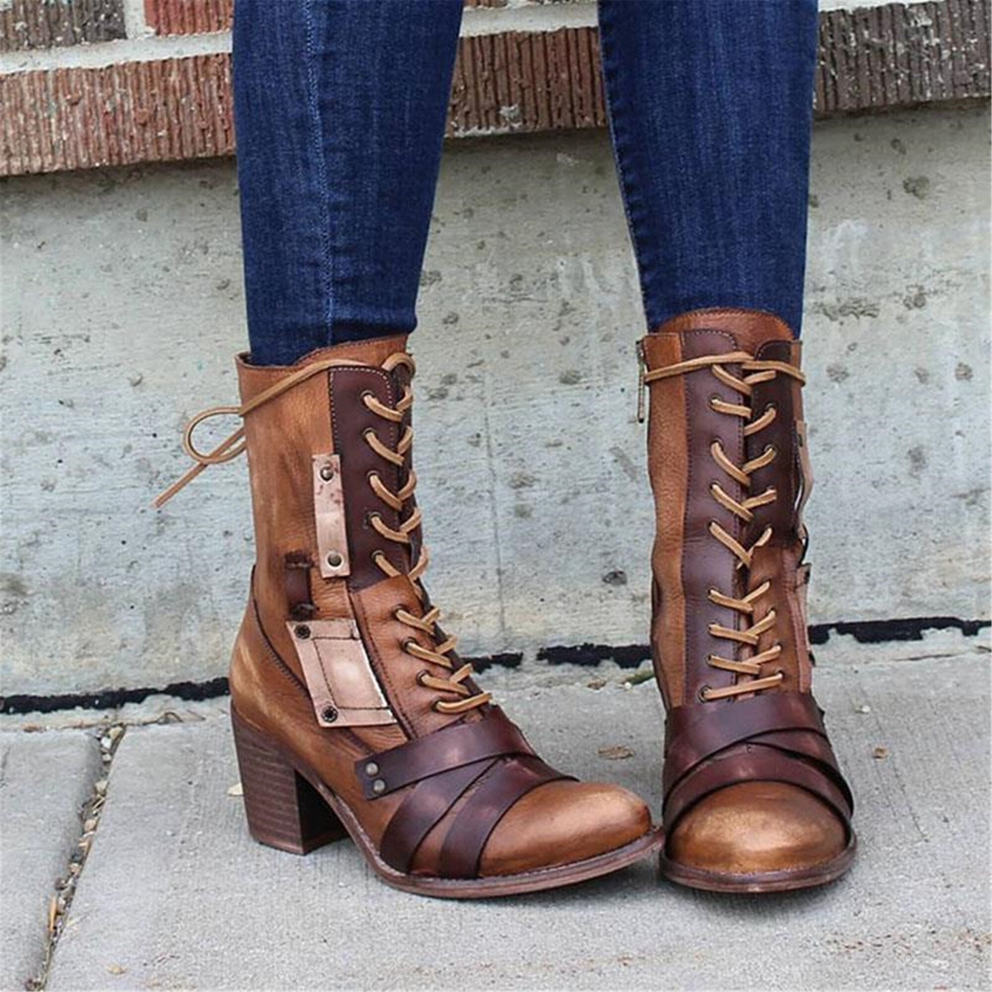 Witchy Classic Broom Rider Witch Boot Ladies Lace up Boots - Etsy