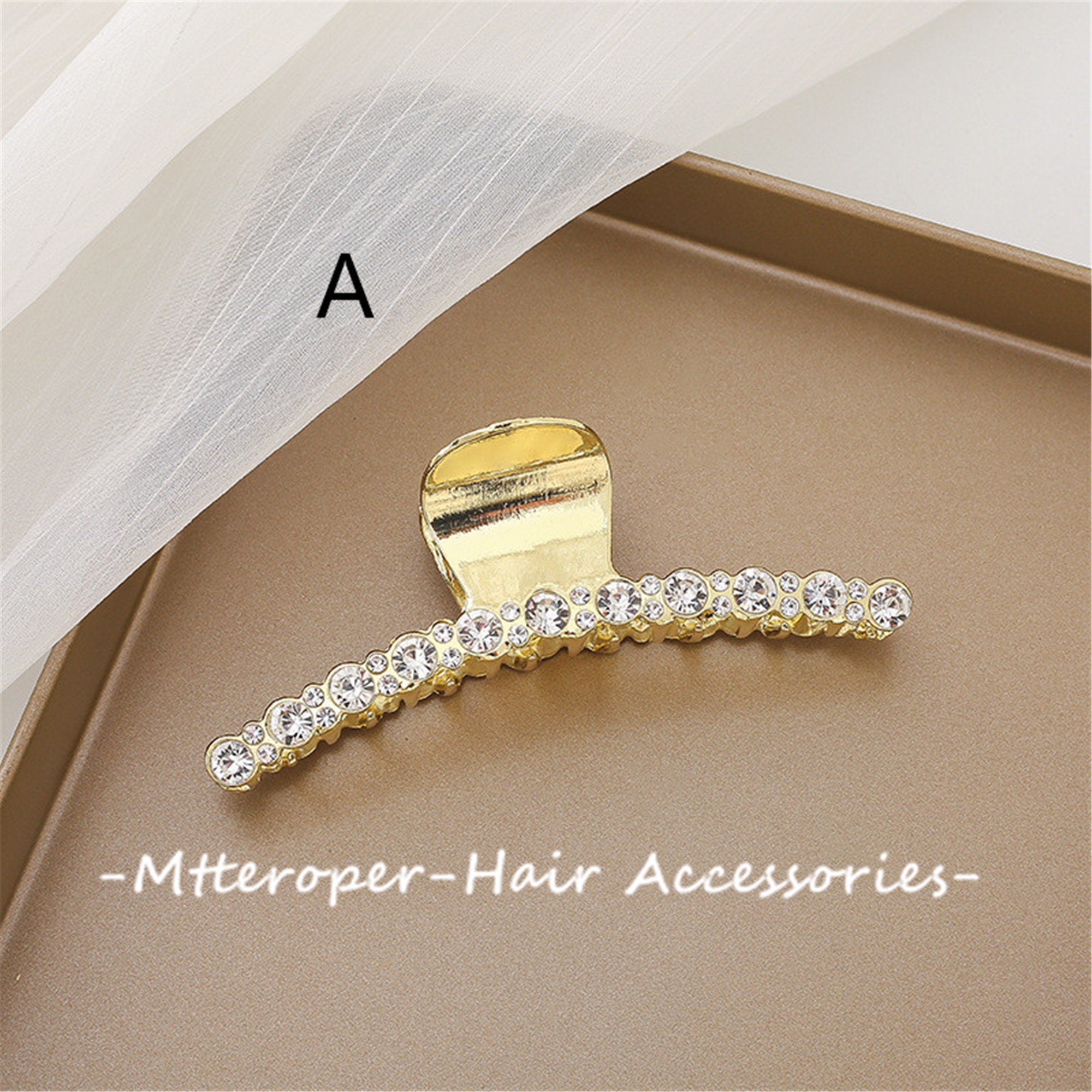 Large Diamonds Hair Clip Gold Large Claw Clip Fashionable Etsy