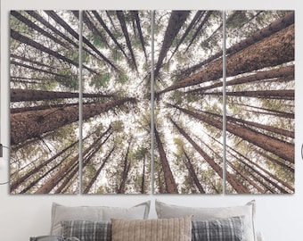 Forest Canvas Art Tree Branch Print Trees Wall Art Forest View Wall Decor Forest Sky Print Nature Landscape Large Wall Art Canvas Scenery