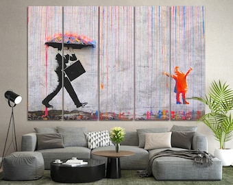 Urban Street Art Canvas Print - Colorful Abstract Graffiti Triptych - Contemporary Wall Decor for Art Lovers - Modern Street Art on Canvas
