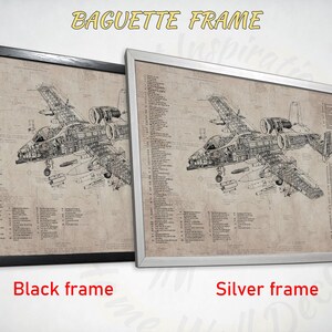 Airplane Blueprint Wall Art Canvas Vintage Tech Wall Decor Airplane Artwork Wall Art Drawing Aviation Wall Decor Engineering Office Wall Art image 10