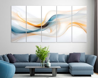Canvas Wall Art Modern Abstract  – Elegant Abstract Canvas Art – Large Minimalist Decor for Living Room or Office