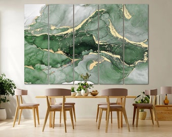 Sage Green Wall Art Abstract Marble Wall Hanging Canvas Print Green Wall Decor Green Wall Art Green Marble Art Framed Modern Wall Decor