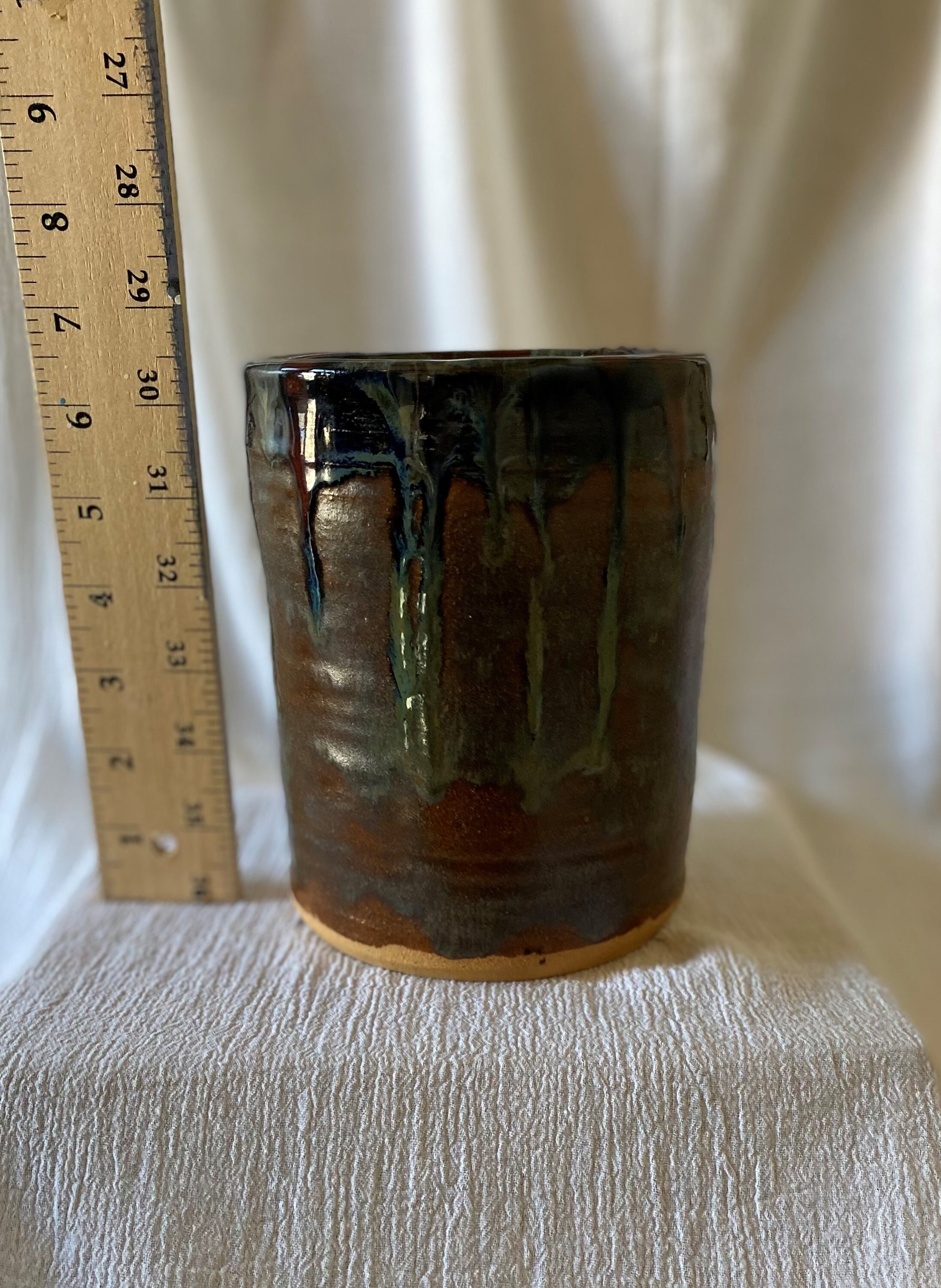 Original handmade pottery cylinder Etsy