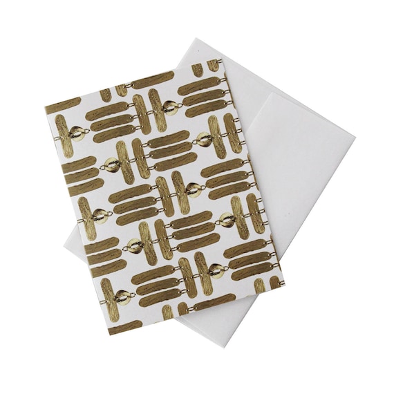 Building a Ladder lingua Nigra Jewelry Card Metallic Greeting Card