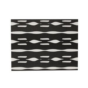 Dashes Patterned Card - Black and White Greeting Card