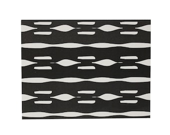 Dashes Patterned Card - Black and White Greeting Card