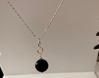 Sterling Silver Shungite Pendant / Pendant Necklace