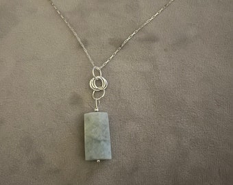Sterling Silver Faceted Aquamarine Pendant