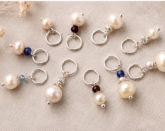 Sterling Silver Medium Freshwater Cultured Pearl Pendant / Bracelet Charm / Anklet Charm / Earring Accessory