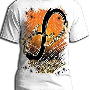 H048 Personalized Airbrushed Infinity Sign Tee Shirt