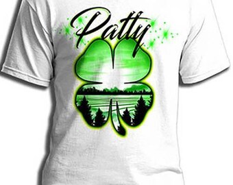 【RonRon】 AIRBRUSH CLOVER T SHIRT AIRBRUSH CLOVER T SHIRT WHITE - RONRON 론론