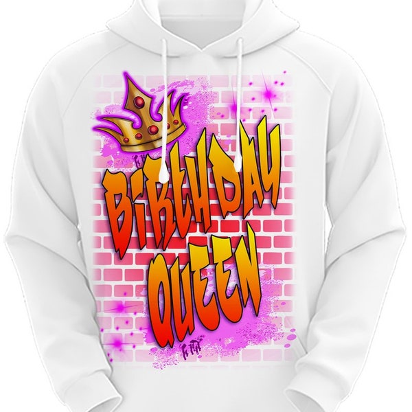 A029 Digitally Airbrush Painted Personalized Custom Graffiti Brick Name Design  Adult Hoodies Sweatshirt