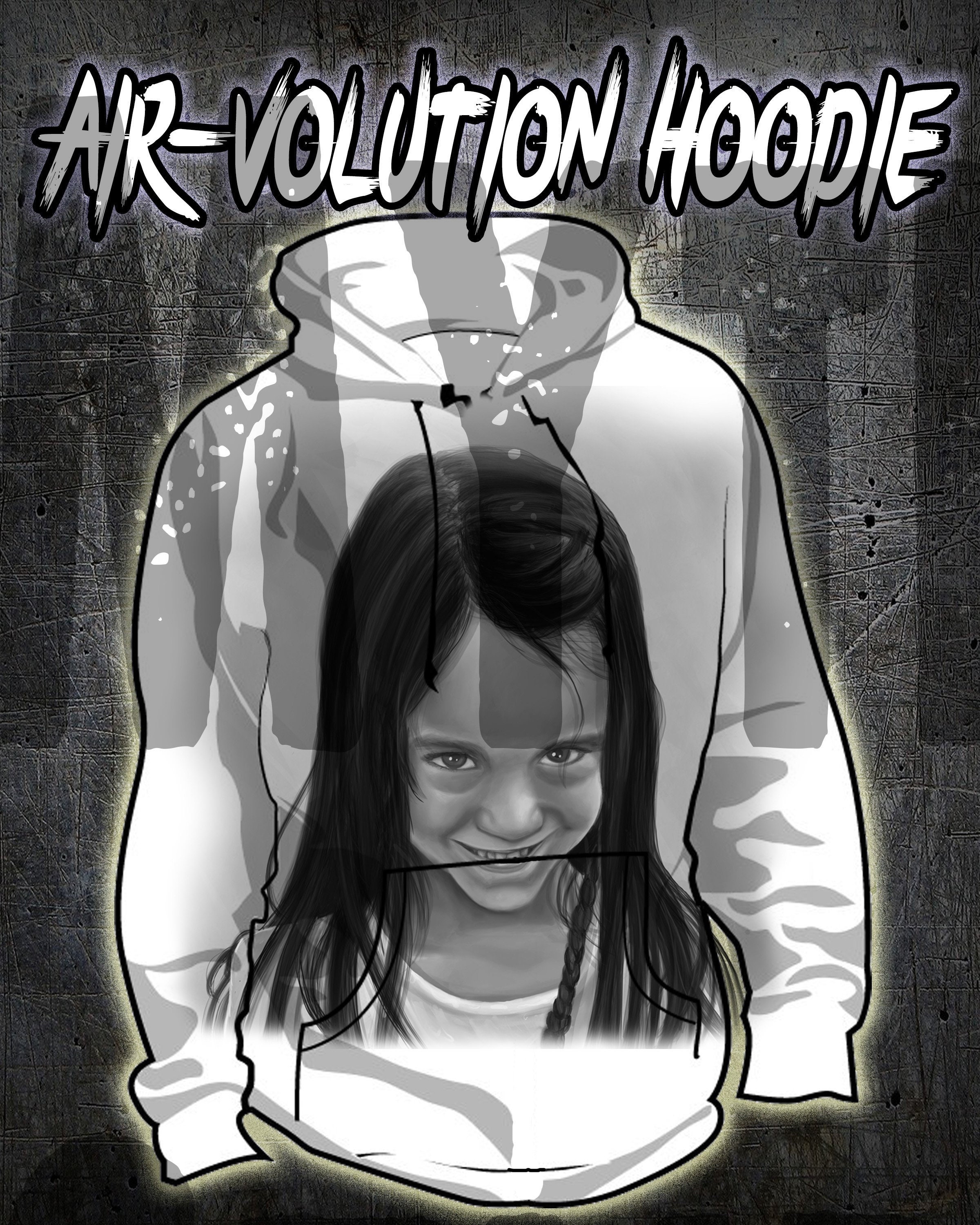 X002 Personalized Airbrush Portrait Hoodie - Etsy