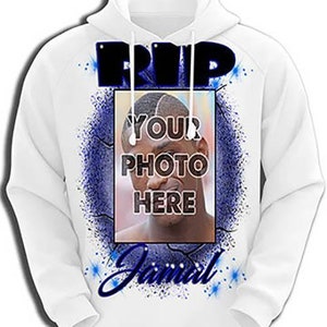 PT002 Personalized Airbrush Your Photo On a Hoodie Sweatshirt