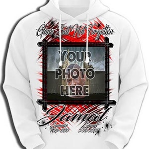 PT005 Personalized Airbrush Your Photo On a Hoodie Sweatshirt