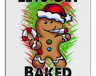 B153 Personalized Airbrush Ginger Bread Man Ceramic Coaster