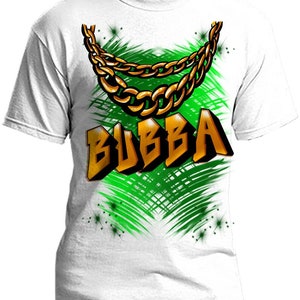 A027 Digitally Airbrush Painted Personalized Custom Gold Chain Name Design  Adult and Kids T-Shirt