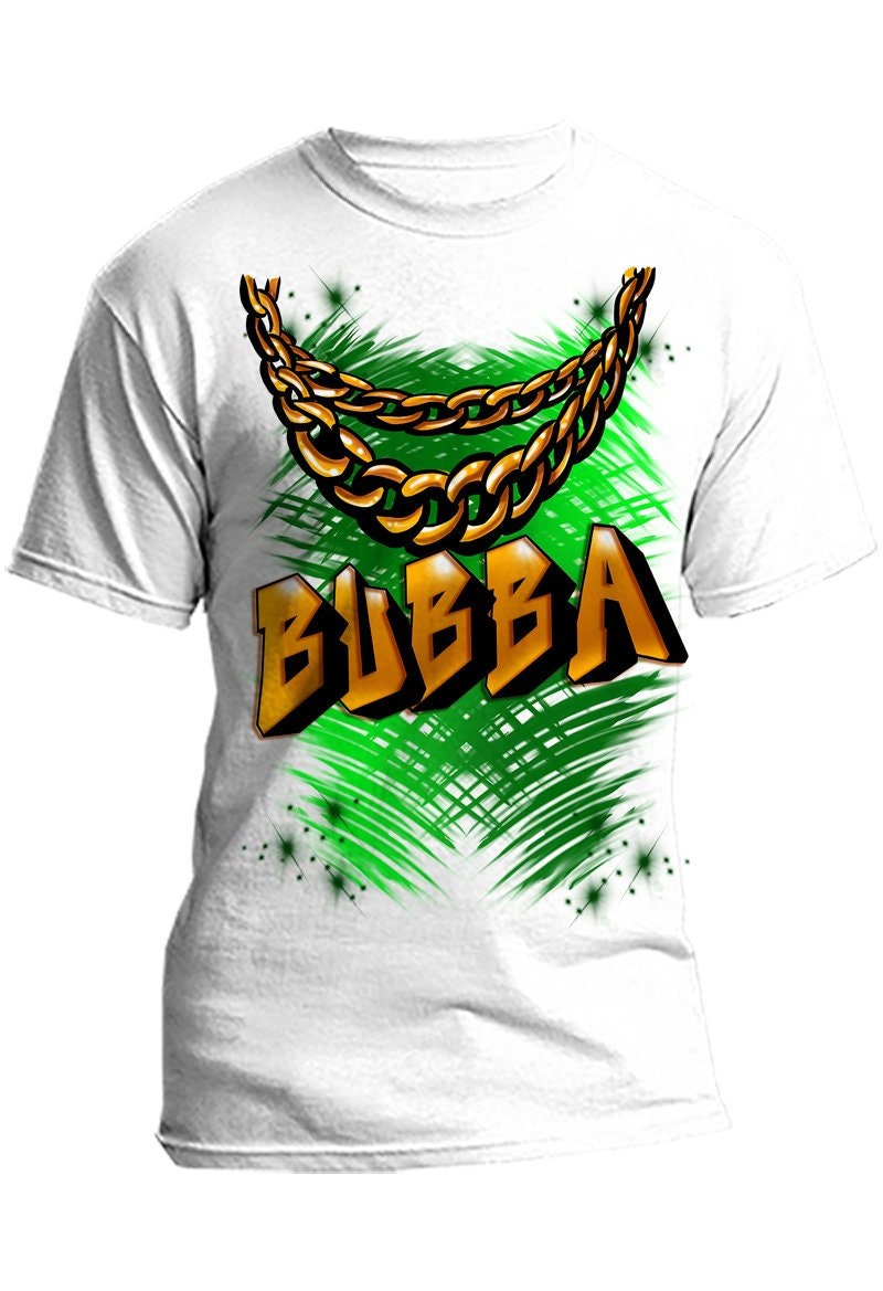 A027 Digitally Airbrush Painted Personalized Custom Gold Chain