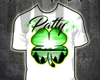 【RonRon】 AIRBRUSH CLOVER T SHIRT AIRBRUSH CLOVER T SHIRT WHITE - RONRON 론론