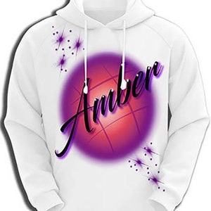 A004 Personalized Custom Airbrushed Name Writing Color Party Design Gift Hoodie