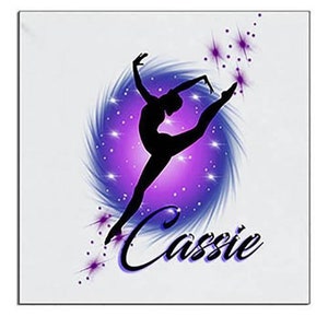 G007 Personalized Airbrush Dancer Ceramic Coaster