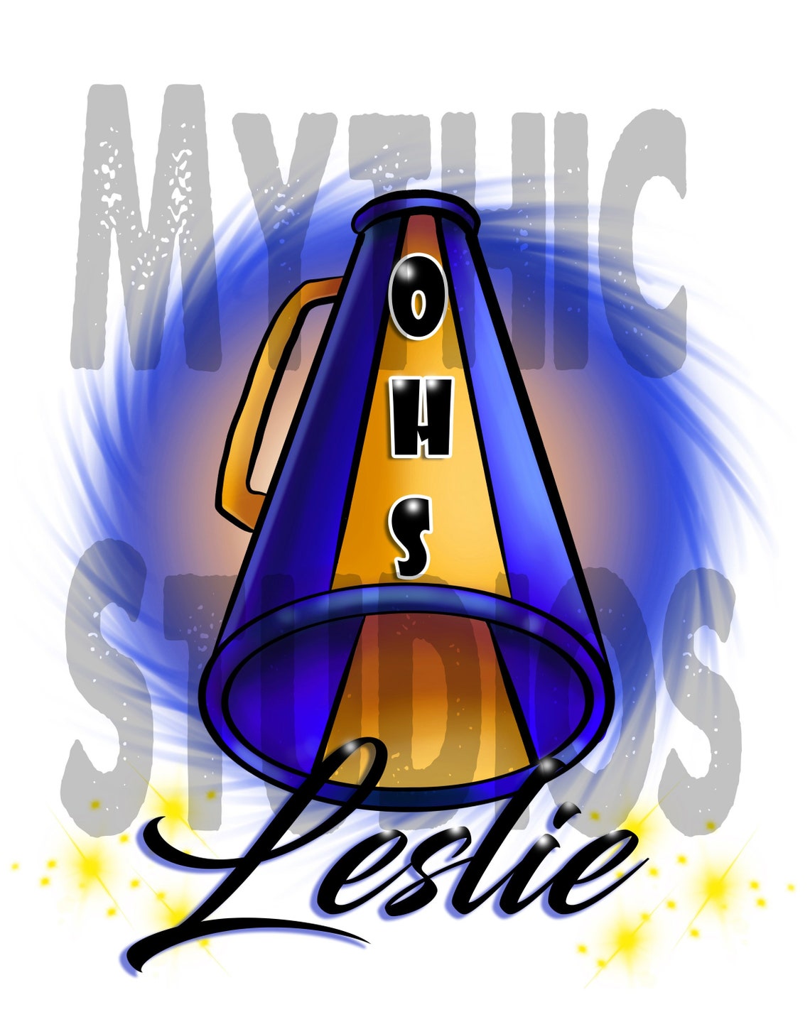 G028 Personalized Airbrush Cheerleading Tee Shirt Etsy UK