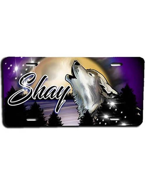 DIGIART INTERNATIONAL Wolf Eyes Metal License Plate – Novelty Auto Tag For Truck/Car