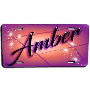 A004 Personalized Custom Airbrushed Name Writing Color Party Design Gift License Plate Tag