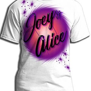 A007 Personalized Custom Airbrushed Name Writing Color Party Design Gift Shirt