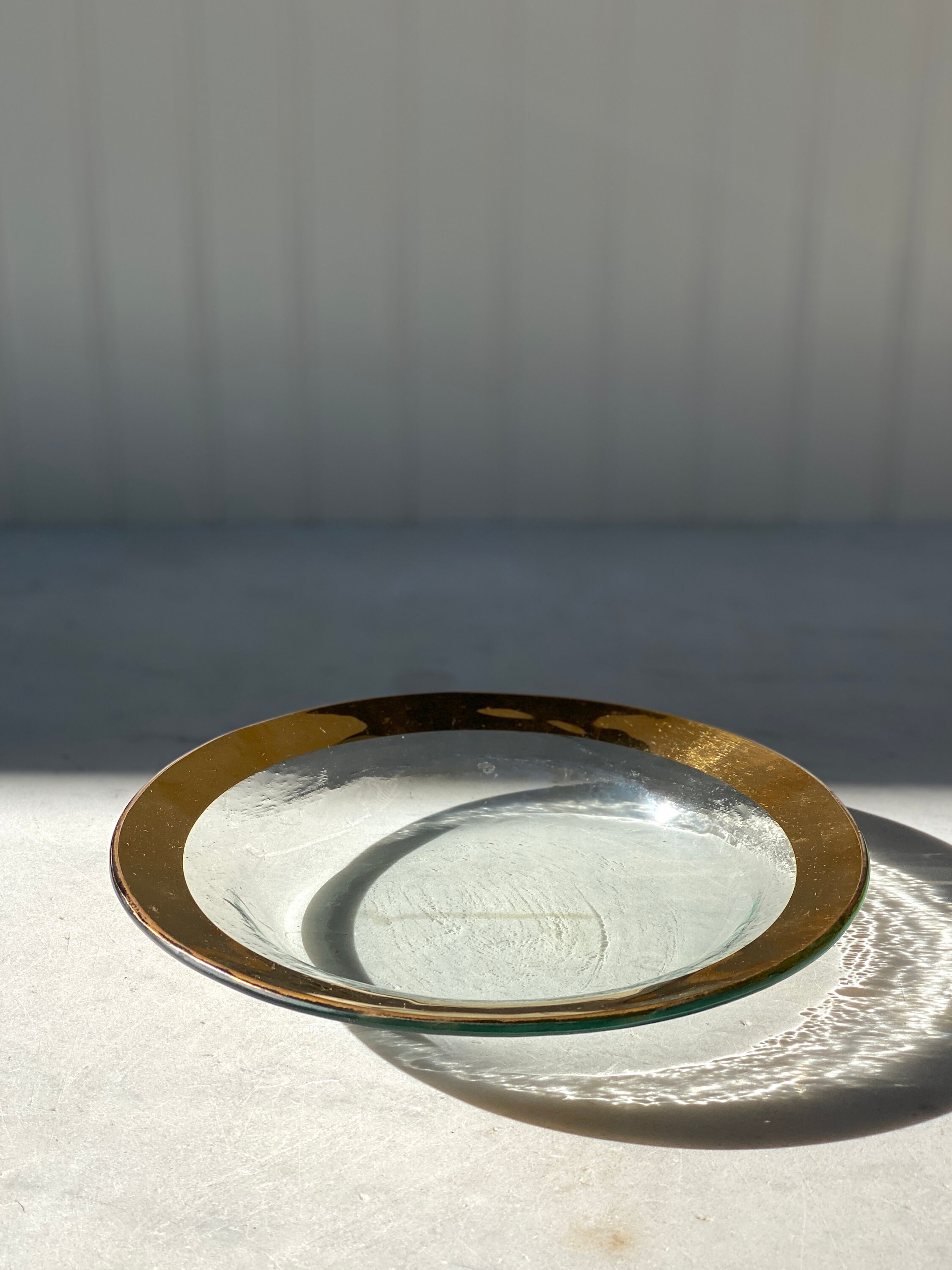 Annie Glass Gold Rimmed Bowl Etsy