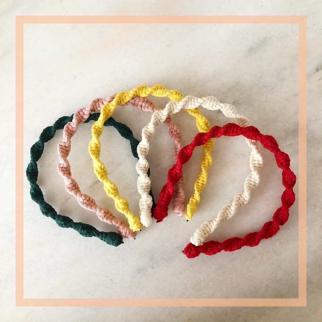 3 X Macrame Headbands // Boho Style // Handmade 100 Cotton // Etsy