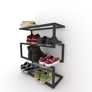 Metal Shoe Rack: Multi-Tier Minimalist Hallway Organizer