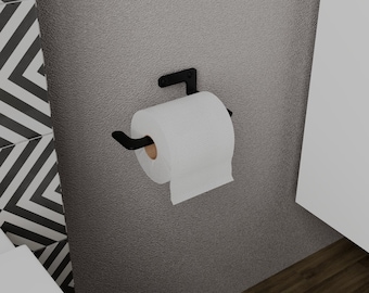 Modern Minimalist Toilet Paper Holder | Bathroom Accessory | Bathroom Decor | Black, White, Gold